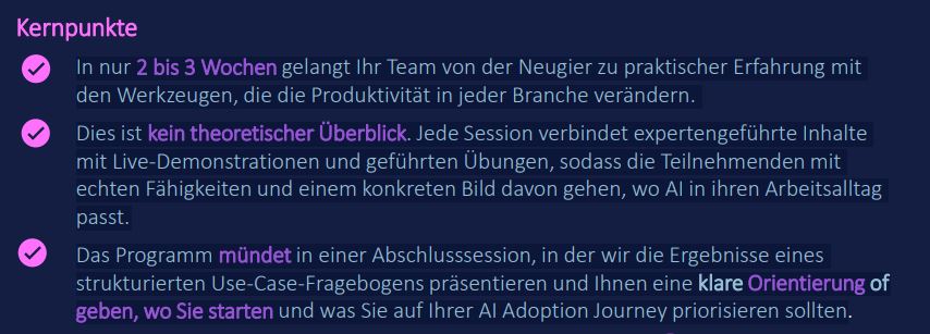 copilot chat - kernpunkte AI Chat